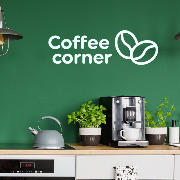 Coffee corner - samolepka na zeď
